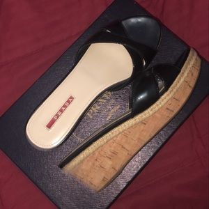 Prada Sport Patent Leather Slides